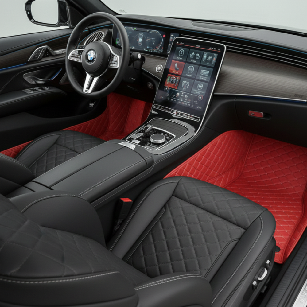 Red Custom Car Floor Mats